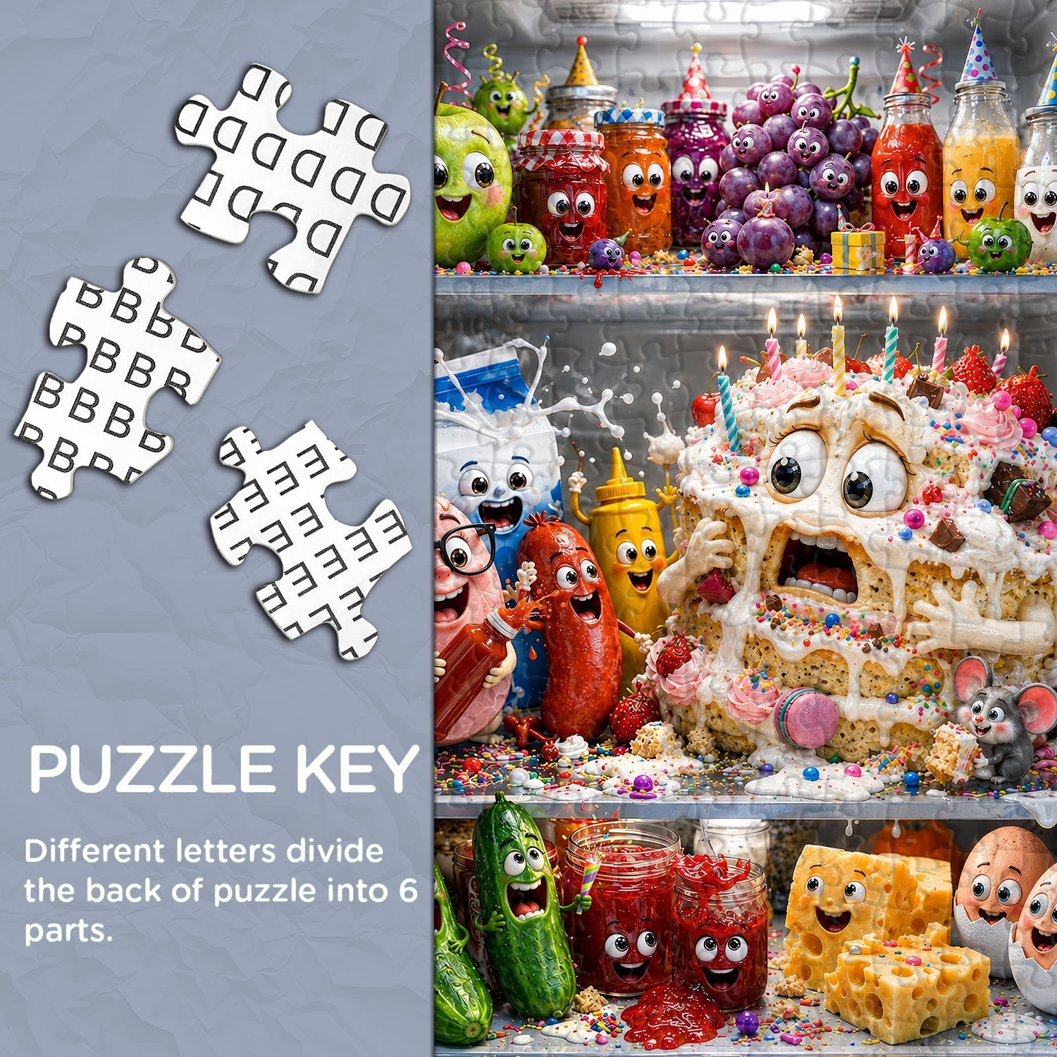 Refrigerator Food Party Jigsaw Puzzle 1000 Pieces