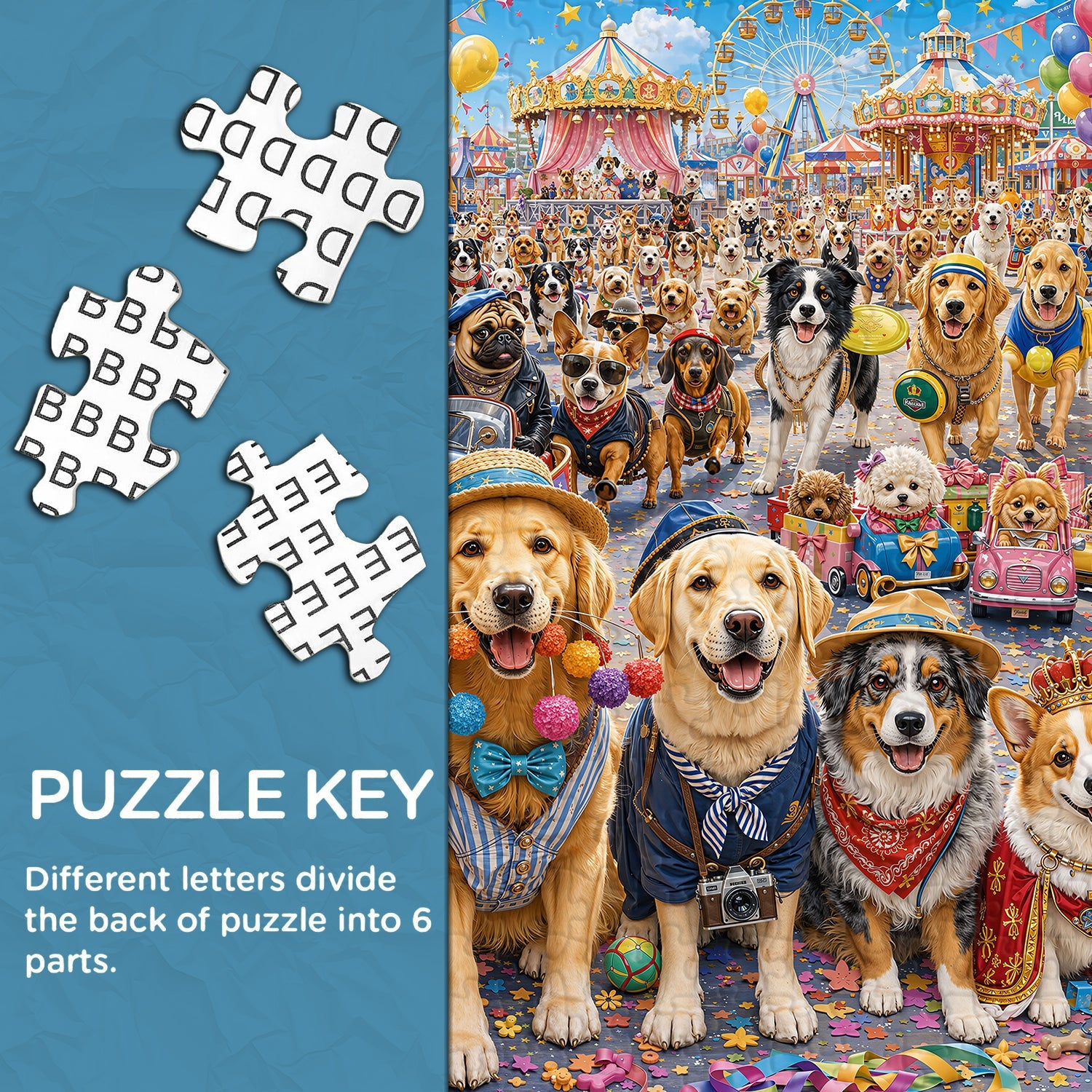 The Grand Doggy Carnival Parade Jigsaw Puzzle 1000 Piece