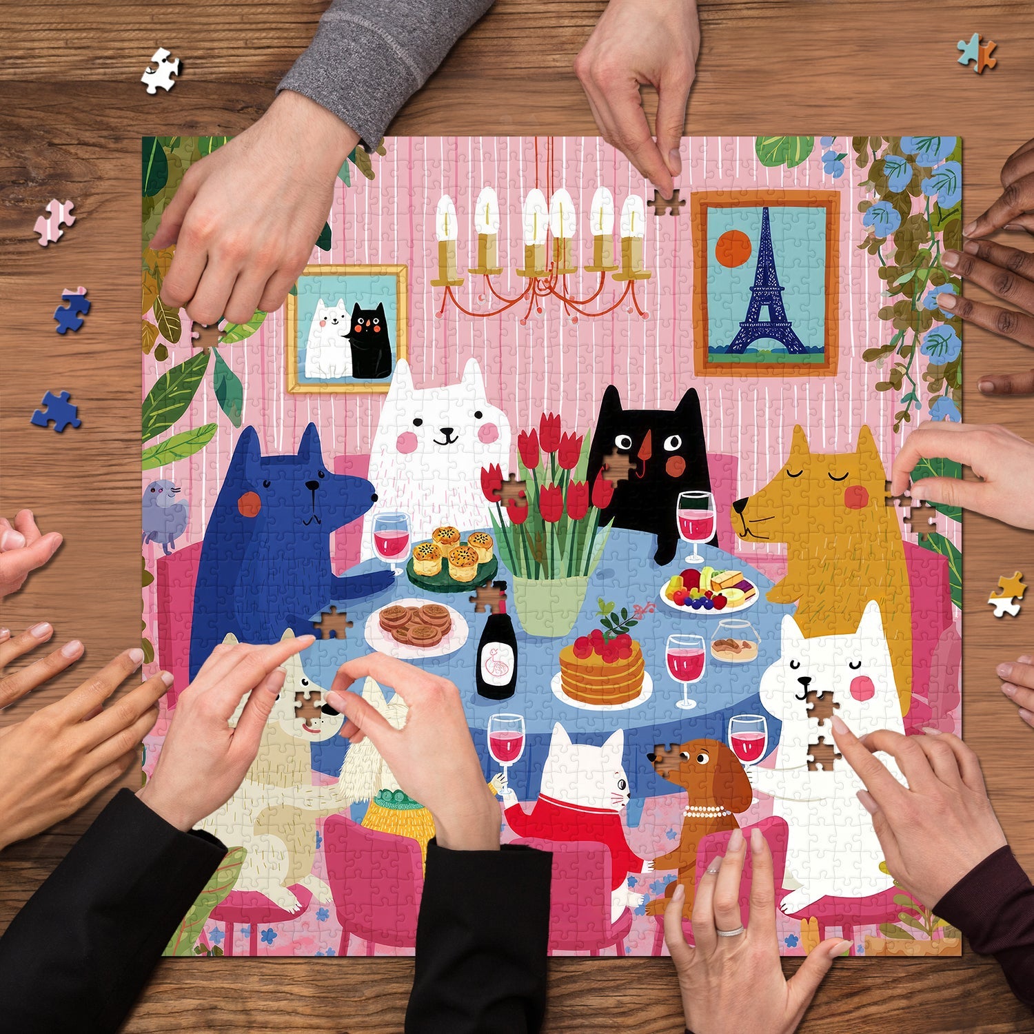 Furry Friends Feast Jigsaw Puzzle 1000 Piece