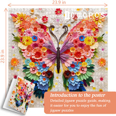 Puzzle Jigsaw 1000 Pièces Ailes Colorées