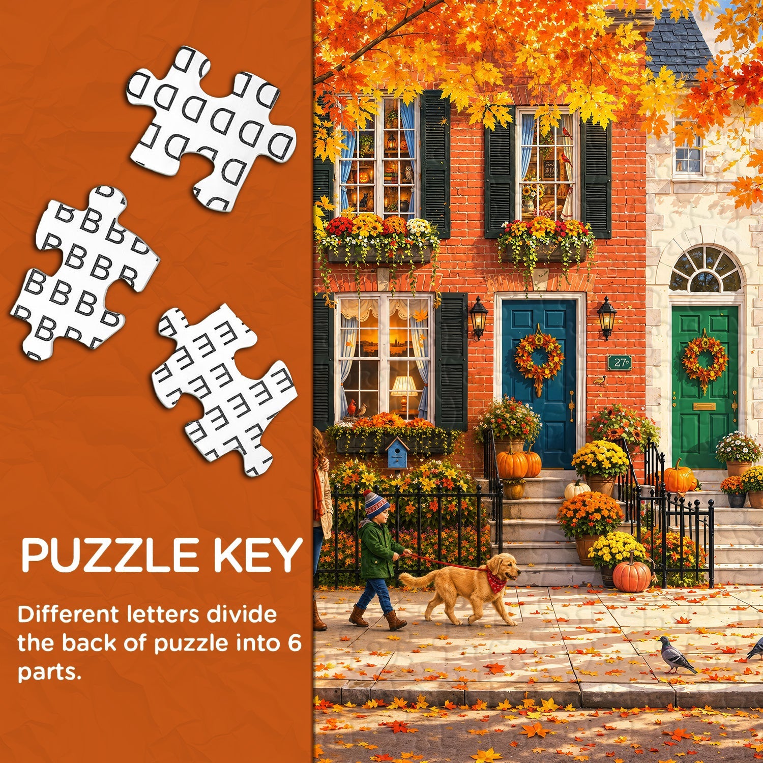 Autumn Maple Town Jigsaw Puzzle 1000 Piece