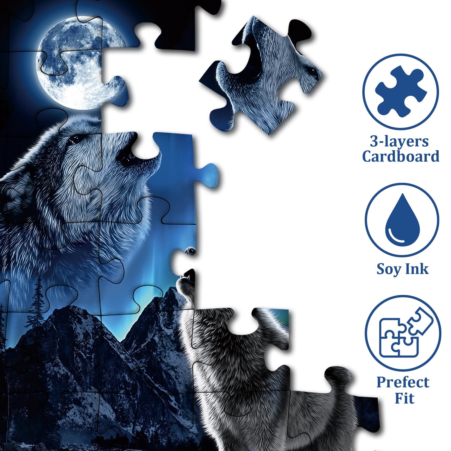 Star Night Wolf Jigsaw Puzzle 1000 Pieces