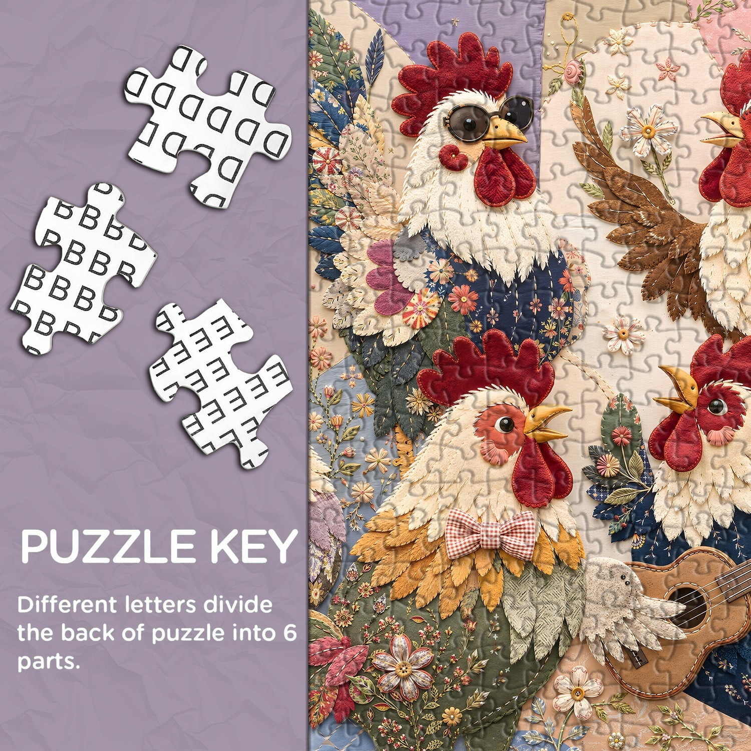 Patchwork Chick Band Jigsaw Puzzle 1000 Piece