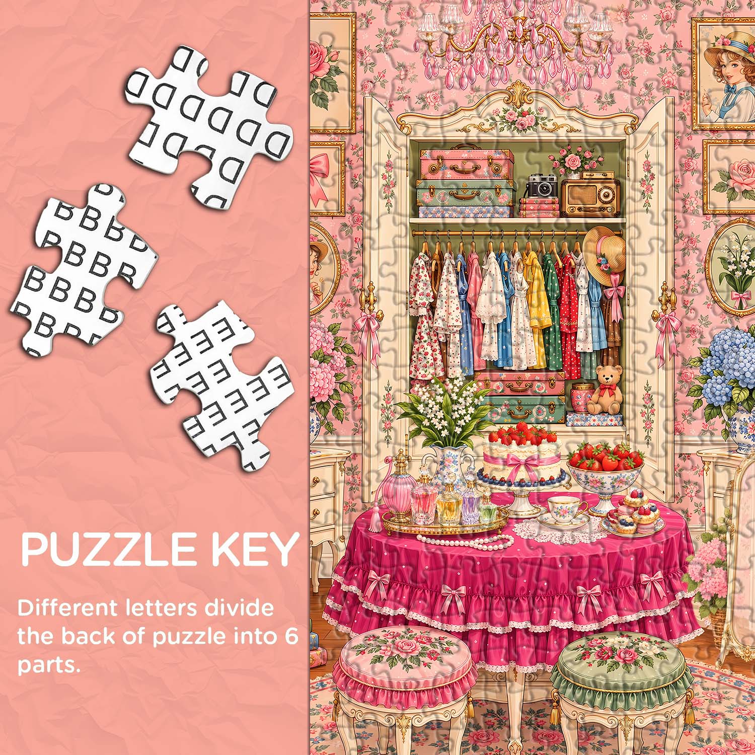 Floral Boudoir Jigsaw  Puzzle 1000 Piece
