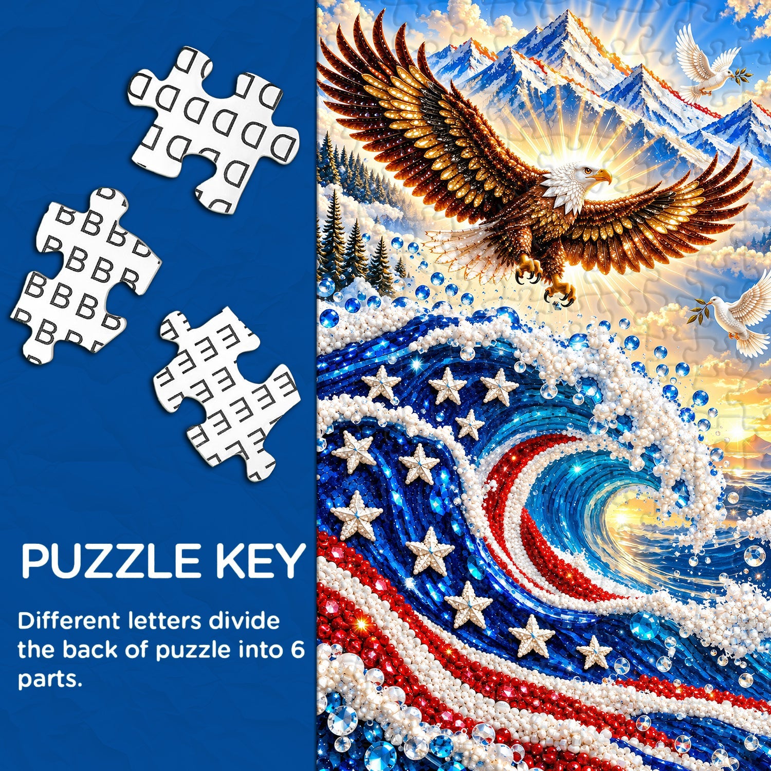 Wave of Freedom ＆ Peace Jigsaw Puzzle 1000 Pieces