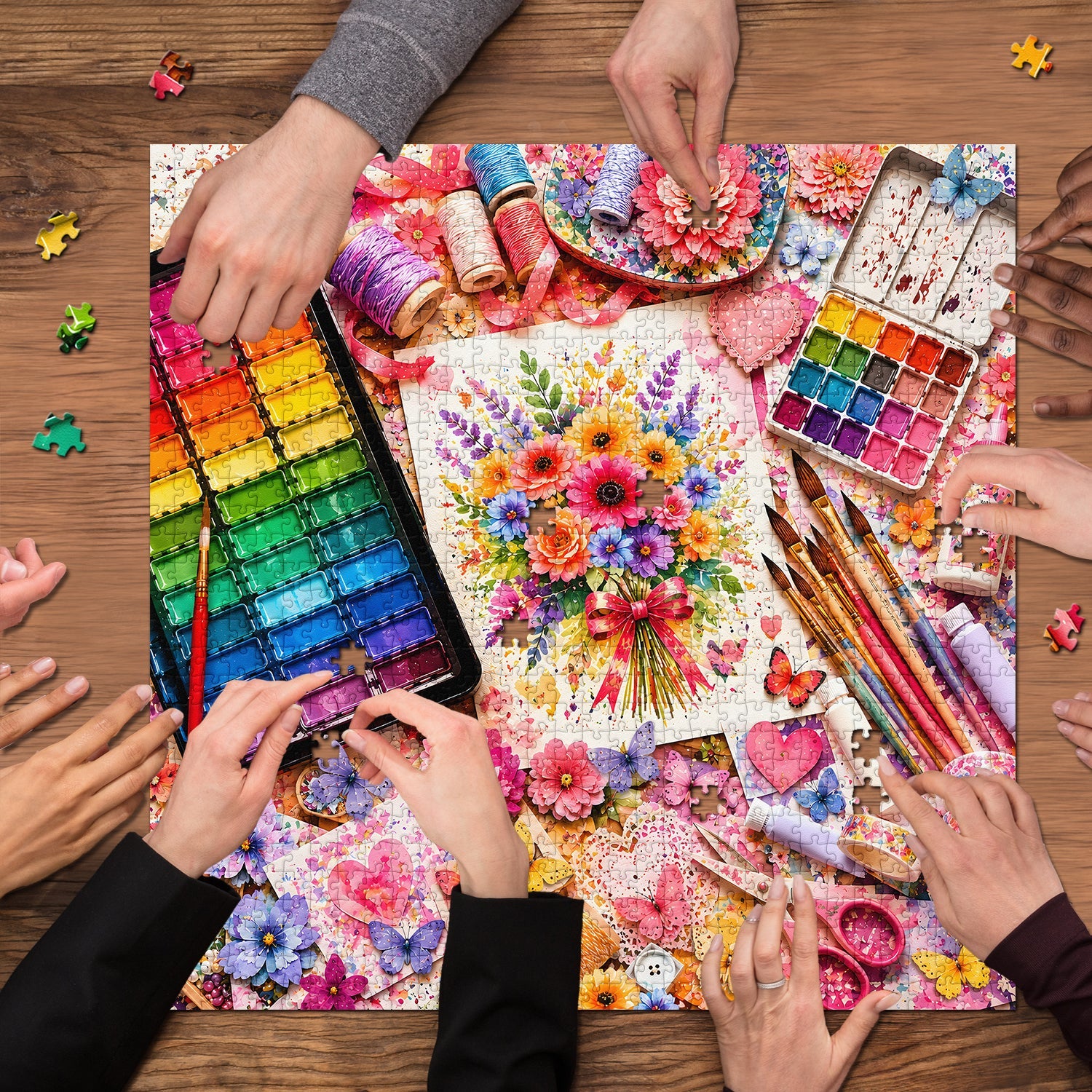 Blooms & Brushes Jigsaw Puzzle 1000 Piece