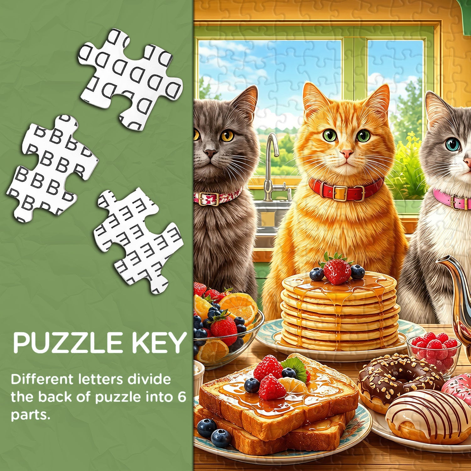 Sweet Cat Feast Jigsaw Puzzle 1000 Piece