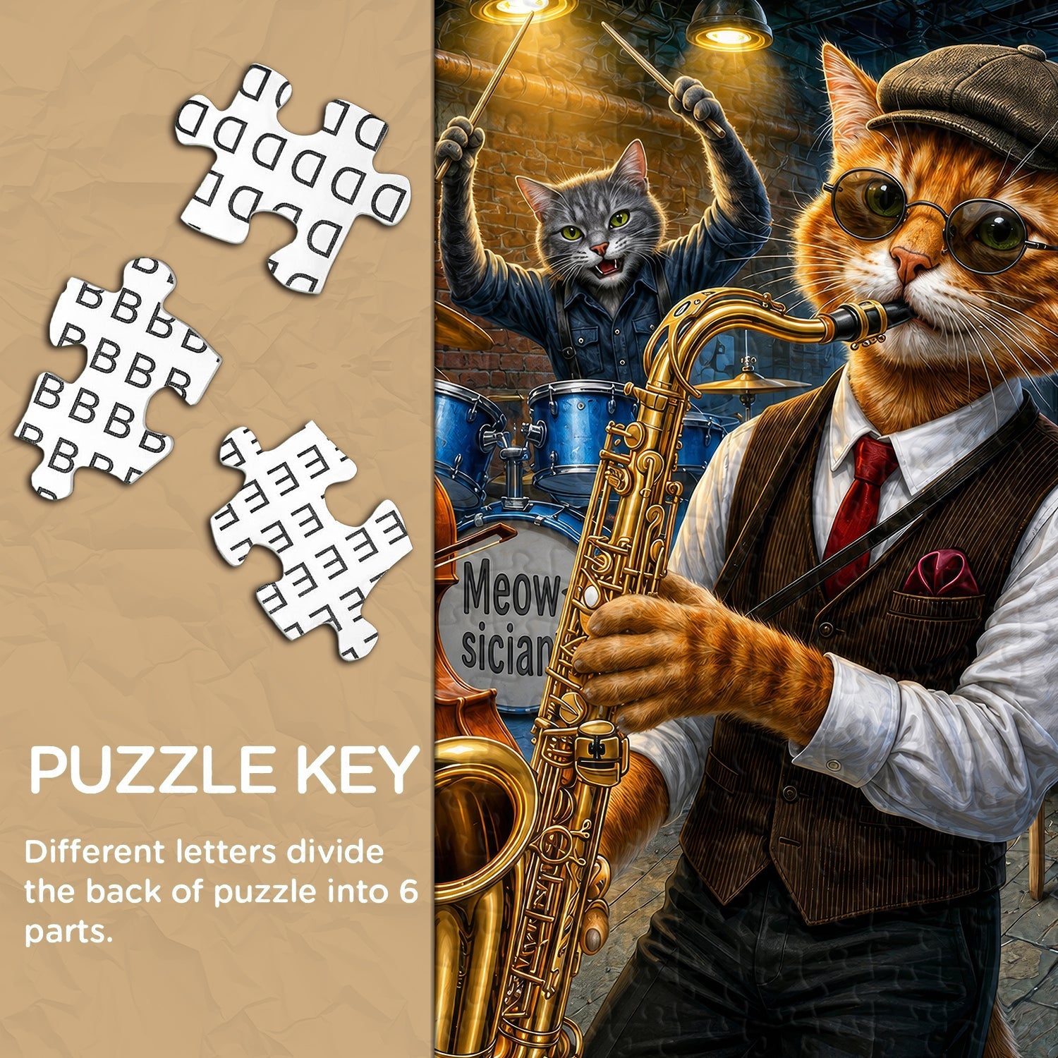 Street Jazz Cats Jigsaw Puzzle 1000 Pieces