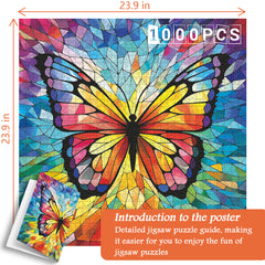 Puzzle en bois de papillon chromatique 1000 pièces