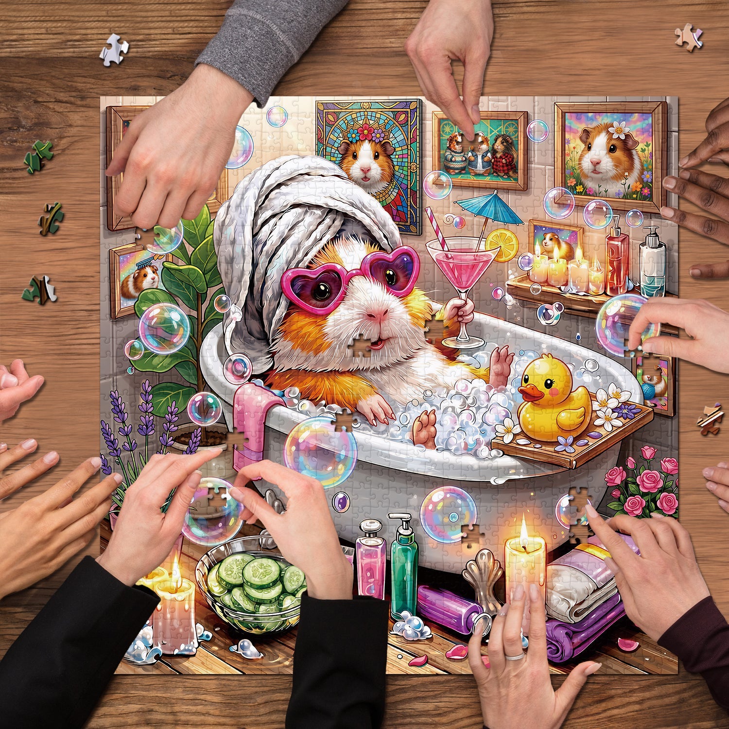 Bathing Guinea Pig Jigsaw Puzzle 1000 Pieces