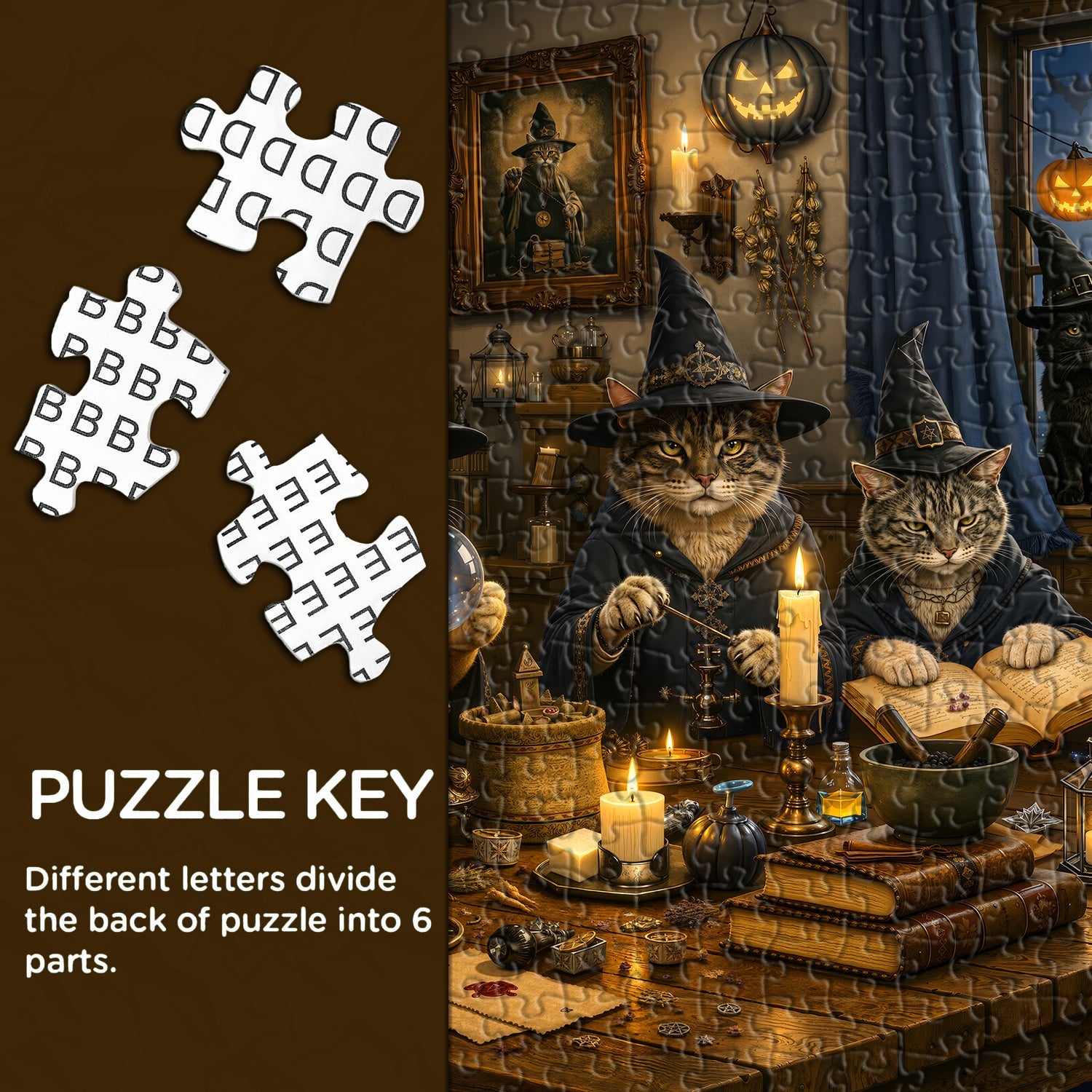 Witch Cat Midnight Coven Jigsaw Puzzle 1000 Piece