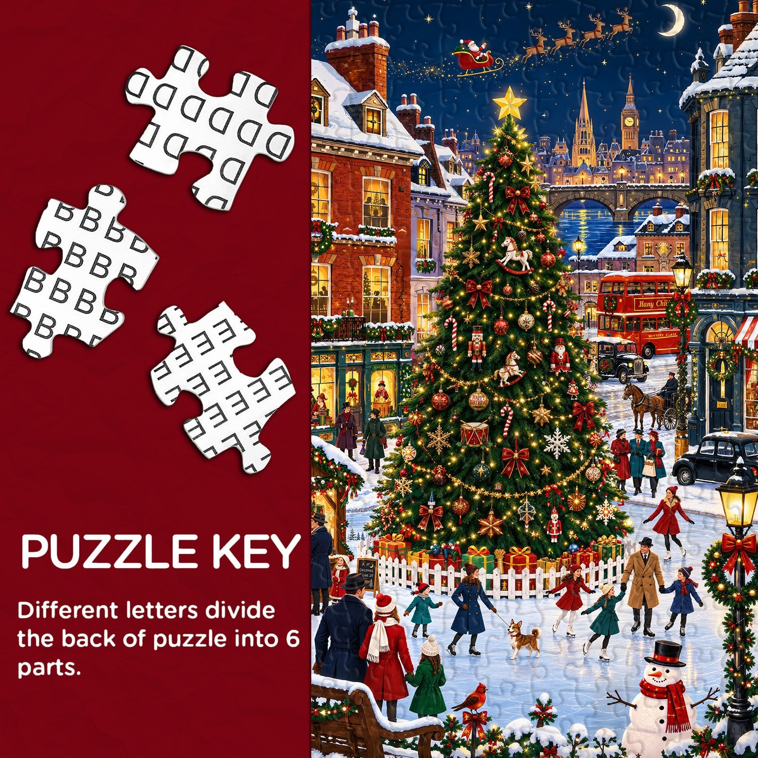 Christmas Snow Town Jigsaw Puzzle 1000 Piece