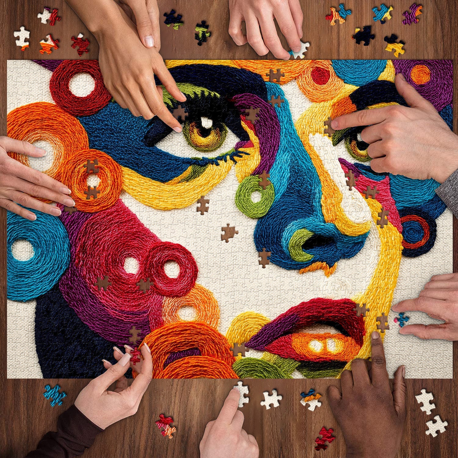 Puzzle puzzle portrait textile 1000 pièces