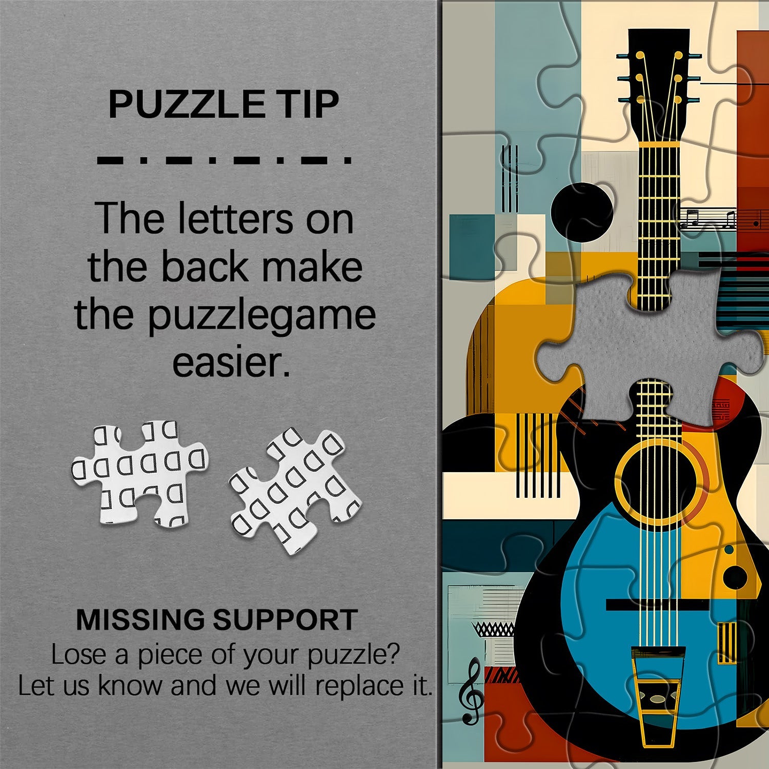 Modern Art Guitar Jigsaw Puzzle 1000 Pieces