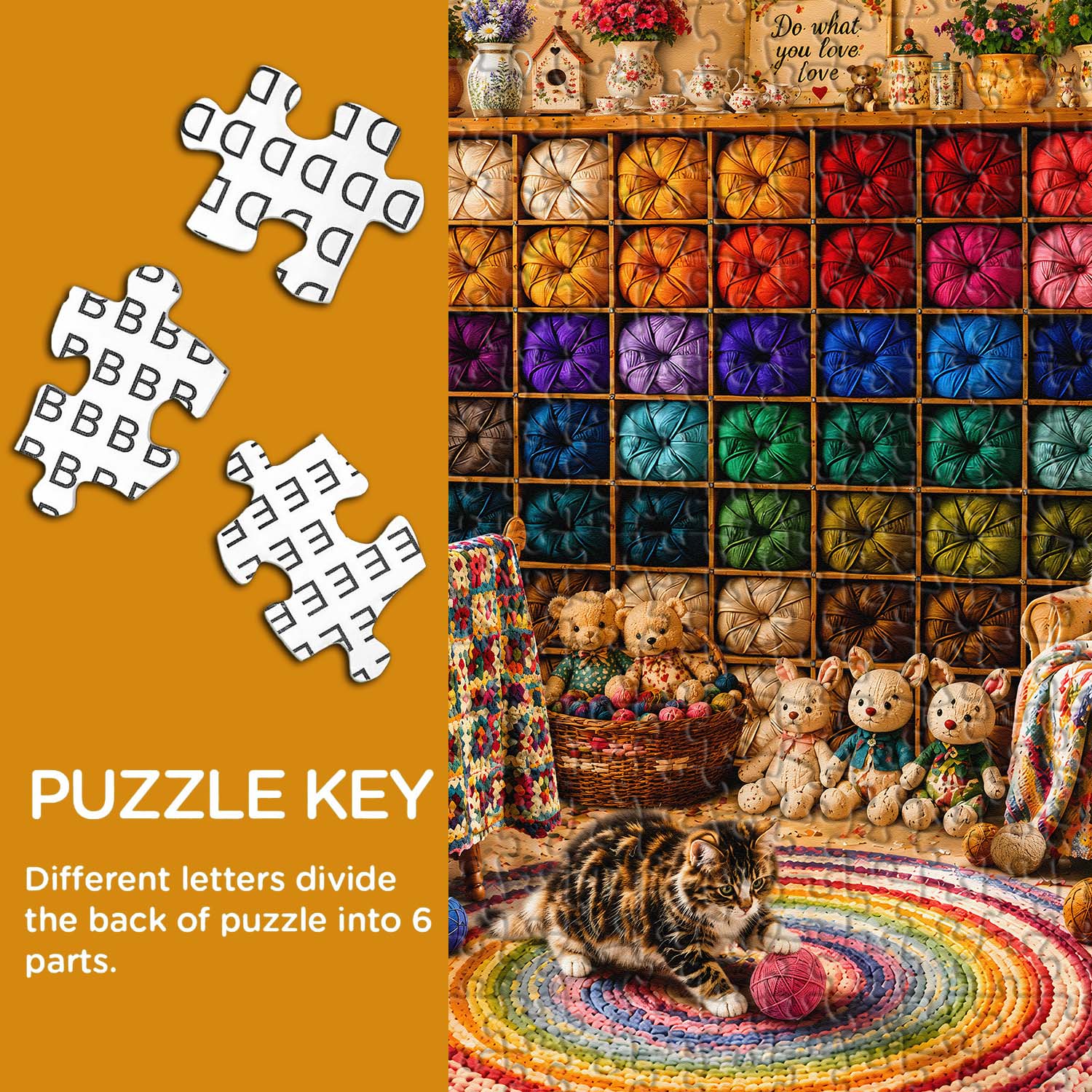 Yarn & Cats Haven Jigsaw Puzzle 1000 Piece