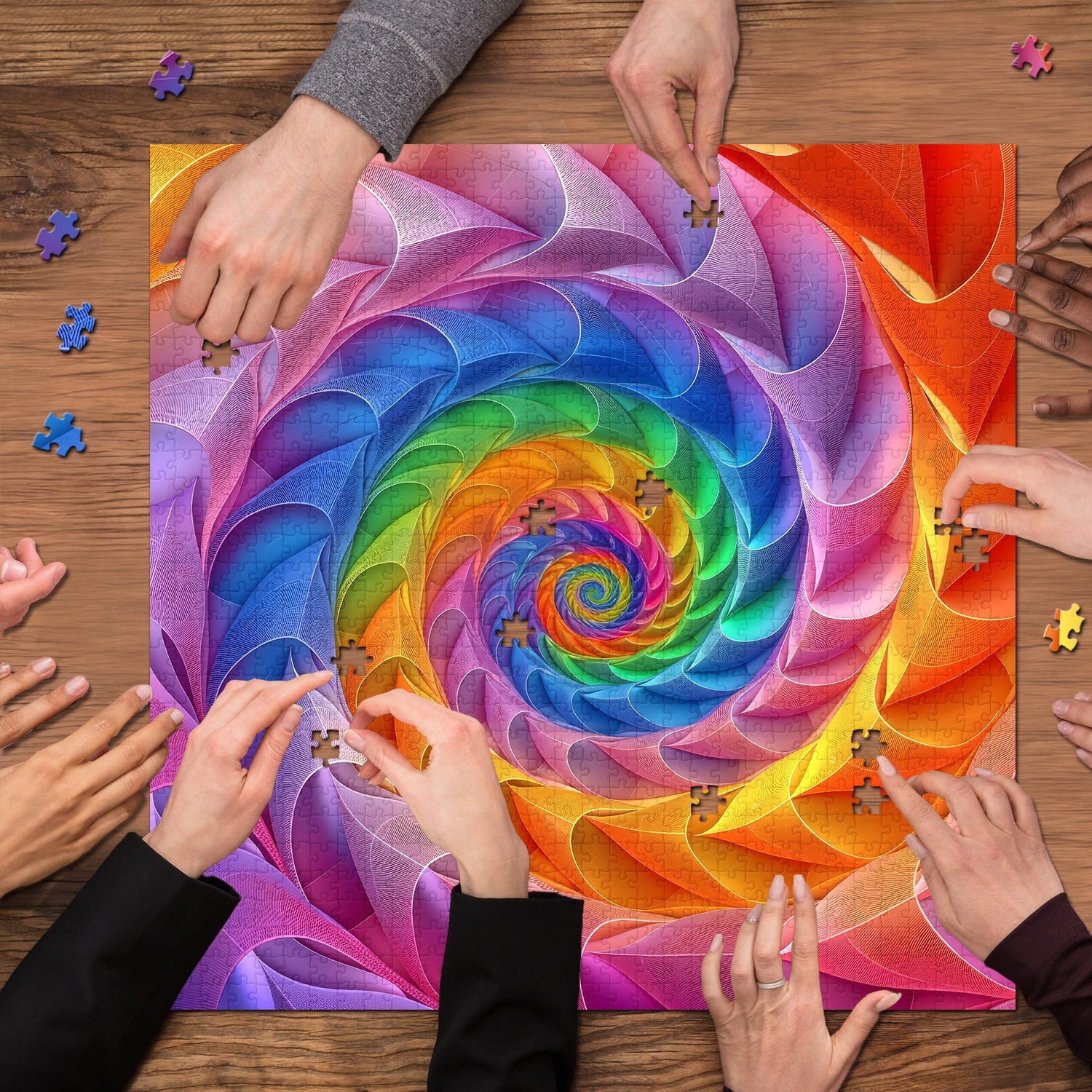 Extreme Chroma Vortex Jigsaw Puzzle 1000 Pieces