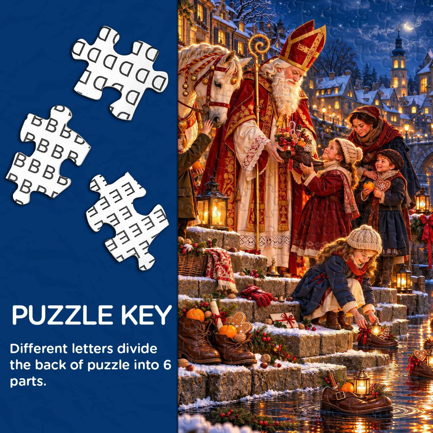 Riverside Winter Blessing Jigsaw Puzzle 1000 Pieces