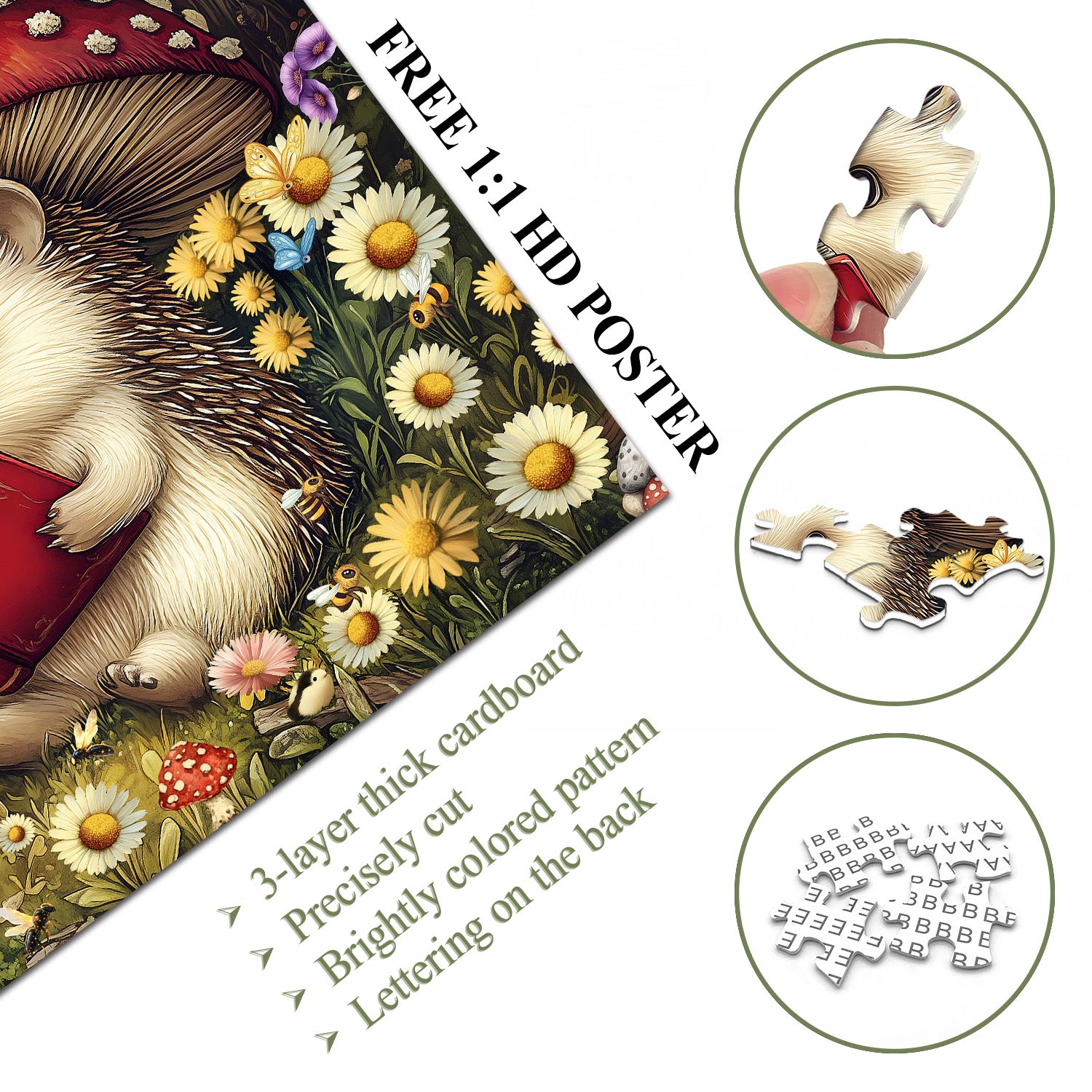 Bookish Mushroom Forest Jigsaw Puzzle 1000 Piece