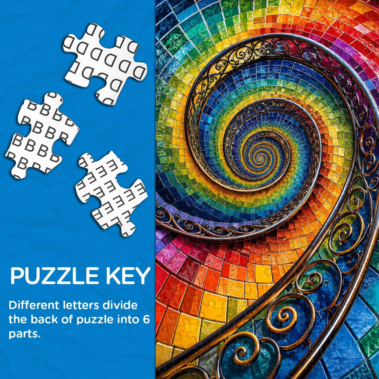 Mosaic Color Vortex Jigsaw Puzzle 1000 Piece