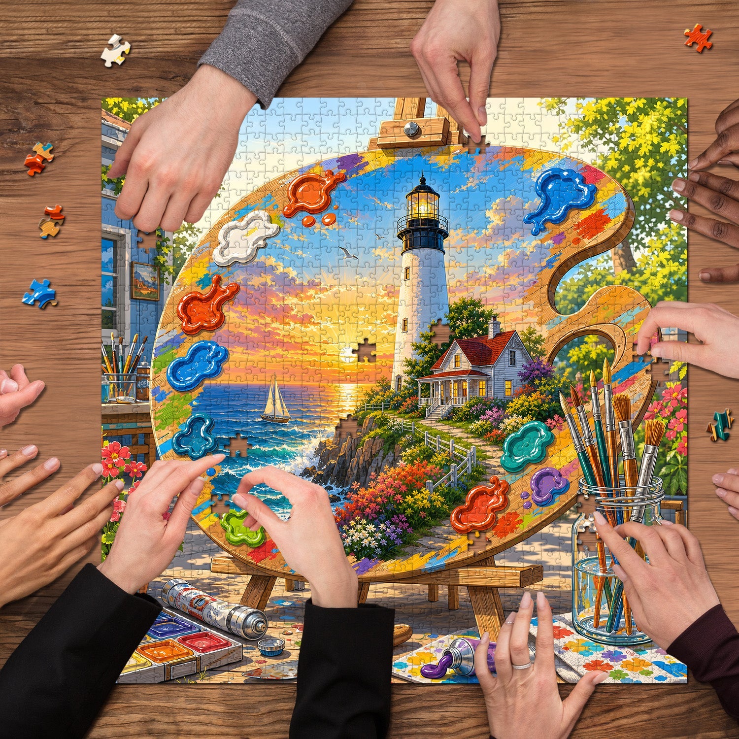 Lighthouse Art  Jigsaw Puzzle 1000 Piece