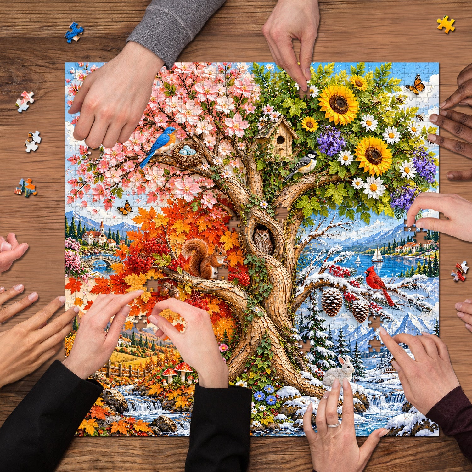 Tree of Seasons Jigsaw Puzzle 1000 Pieces