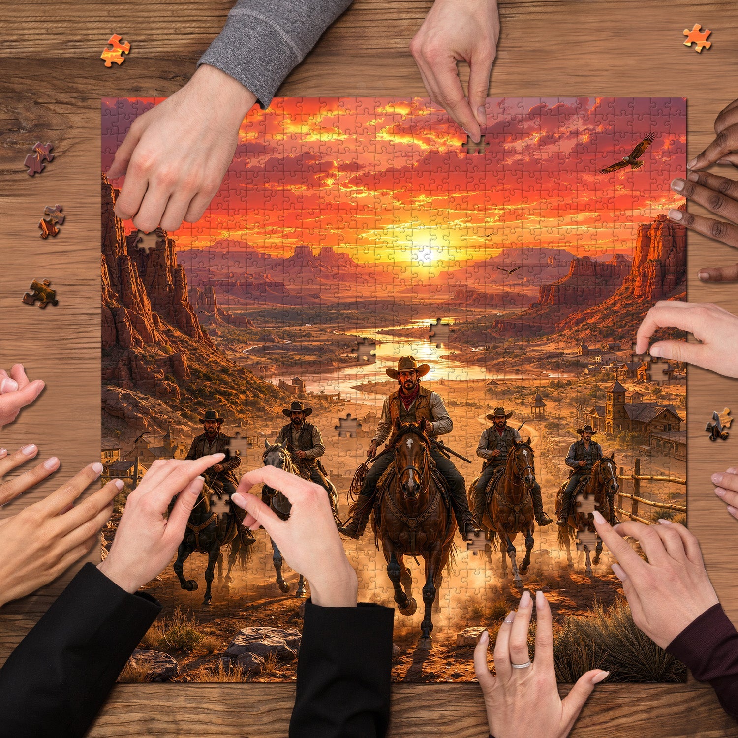 Canyon Riders Jigsaw Puzzle 1000 Piece
