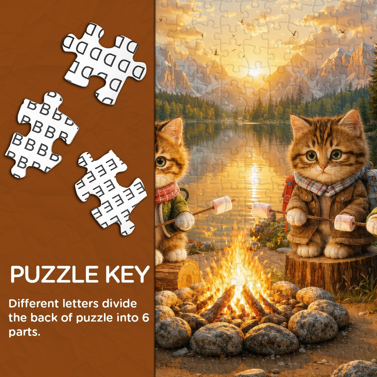 Campfire Kittens Jigsaw Puzzle 1000 Piece