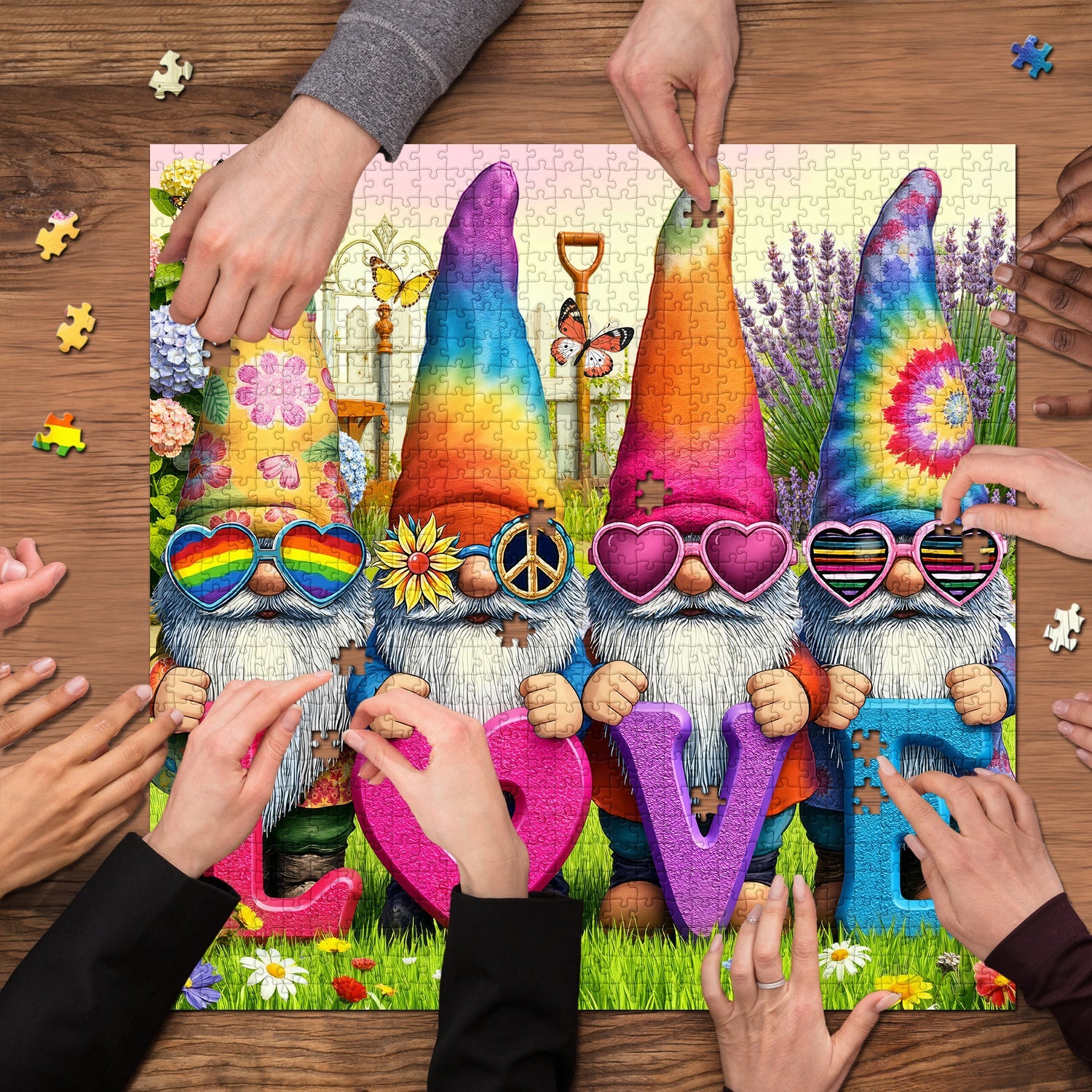 Lovely Gnome Squad Jigsaw Puzzle 1000 Pieces