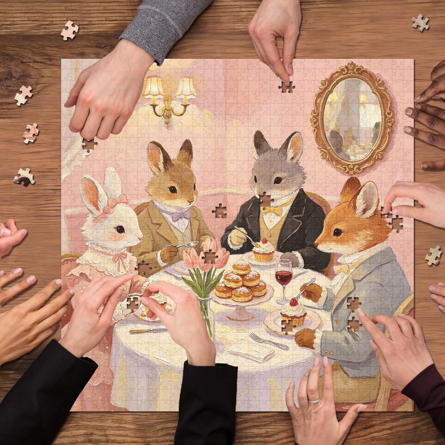 Animal Tea Time Jigsaw Puzzle 1000 Piece