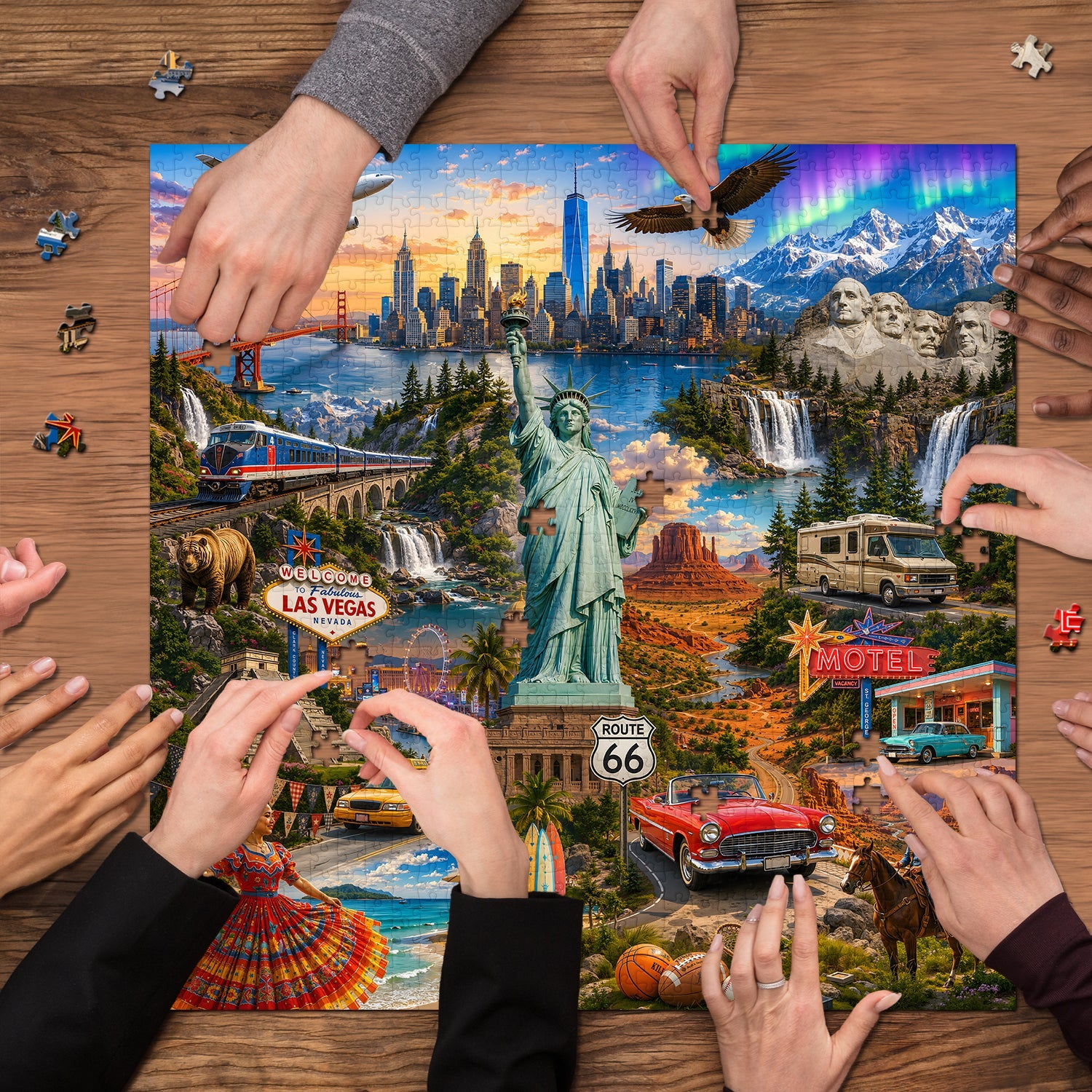 America Landmarks Journey Jigsaw Puzzle 1000 Pieces