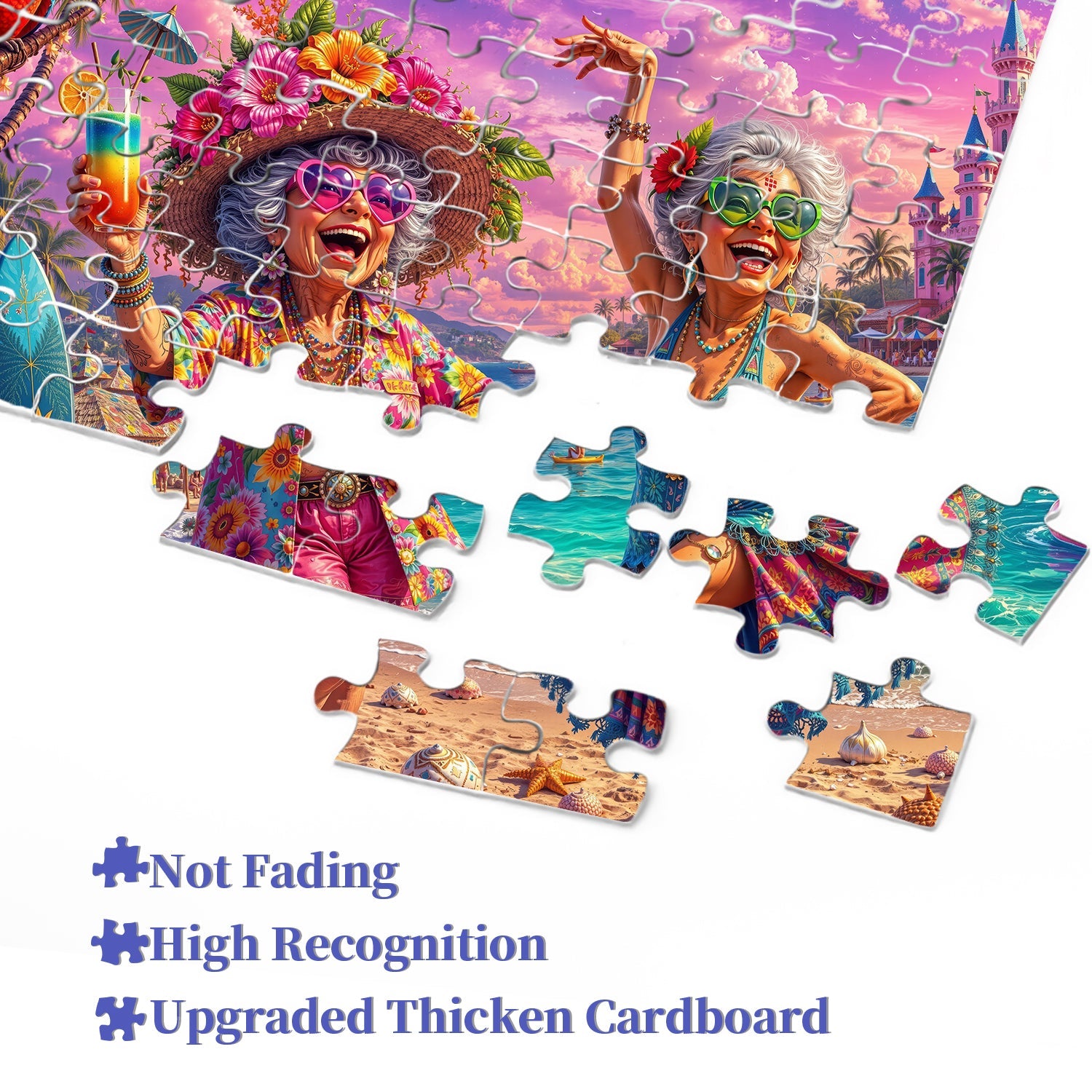 Beach Party Grannies Jigsaw Puzzle 1000 Pieces