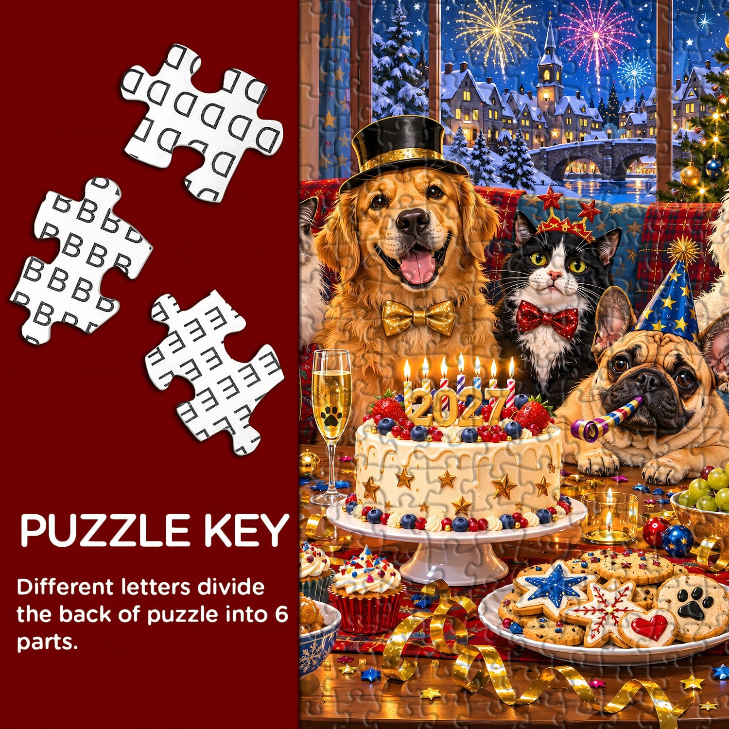 Christmas Pet Party Jigsaw Puzzle 1000 Pieces