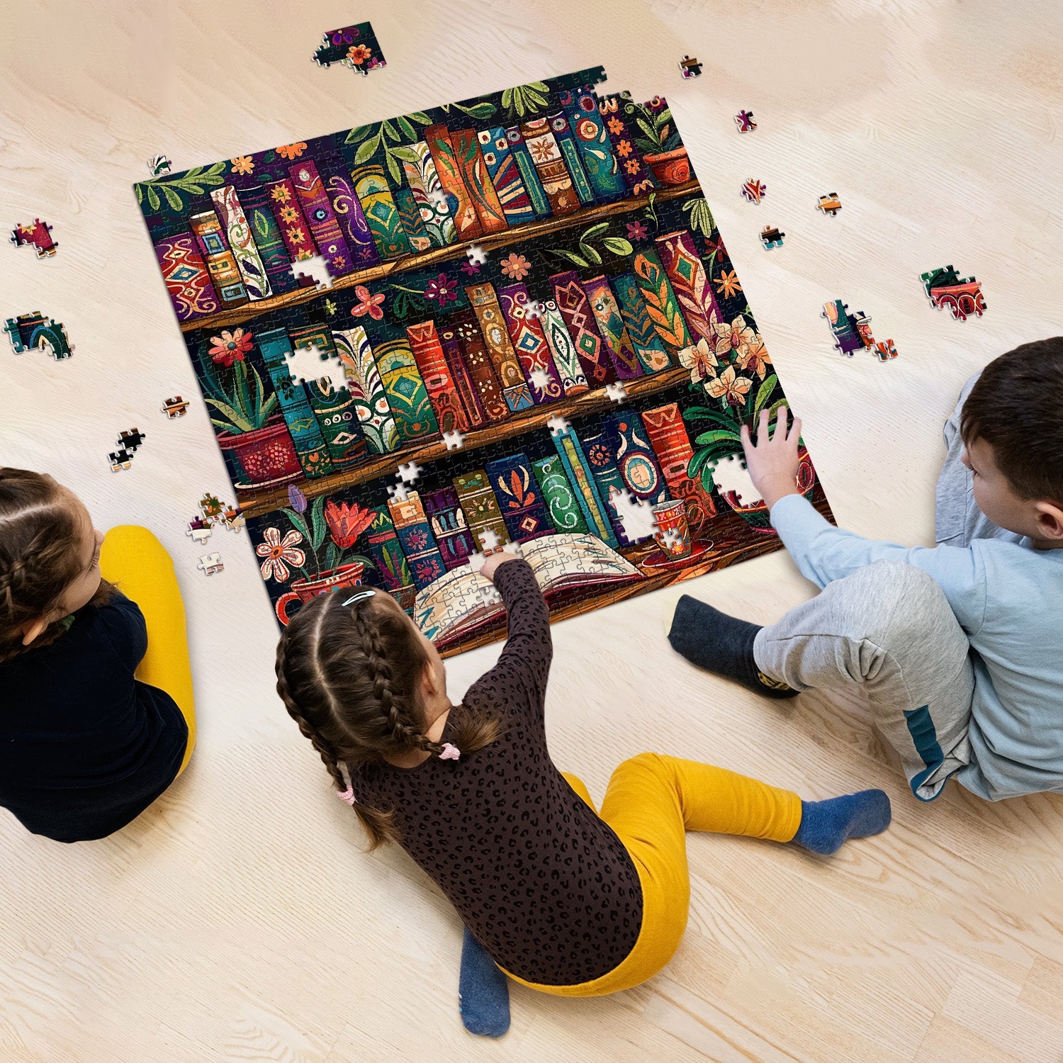 Fantasy Color Bookshelf Jigsaw Puzzles 1000 Pieces
