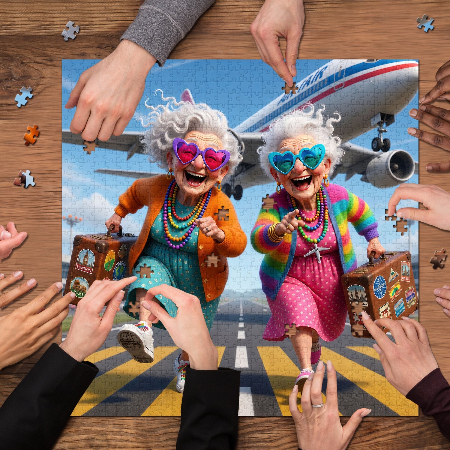 Wanderlust Grannies Jigsaw Puzzle 1000 Pieces
