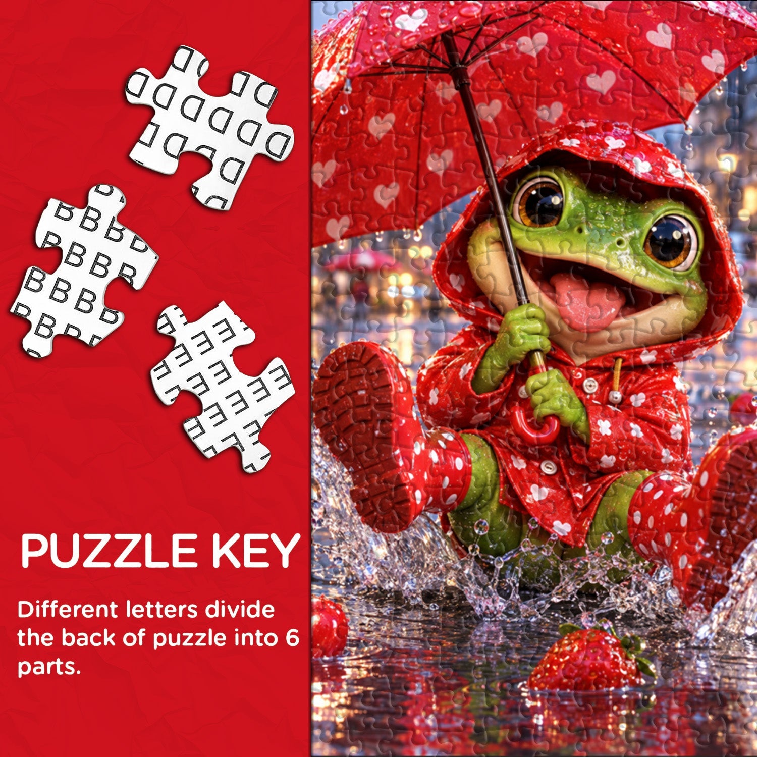 Heart Frog Jigsaw Puzzle 1000 Piece