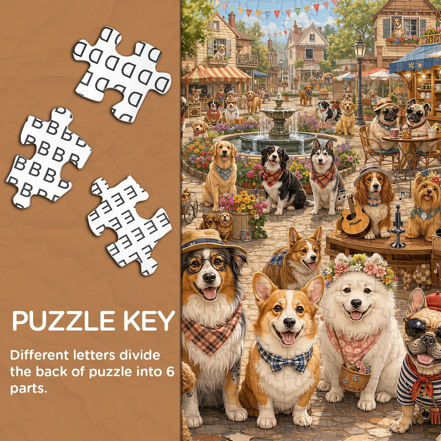 Dog Market Day Jigsaw Puzzle 1000 Piece