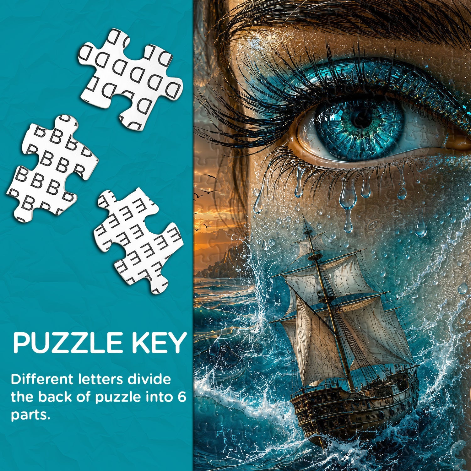 Sailing the Sea of Tears Jigsaw Puzzle 1000 Pieces