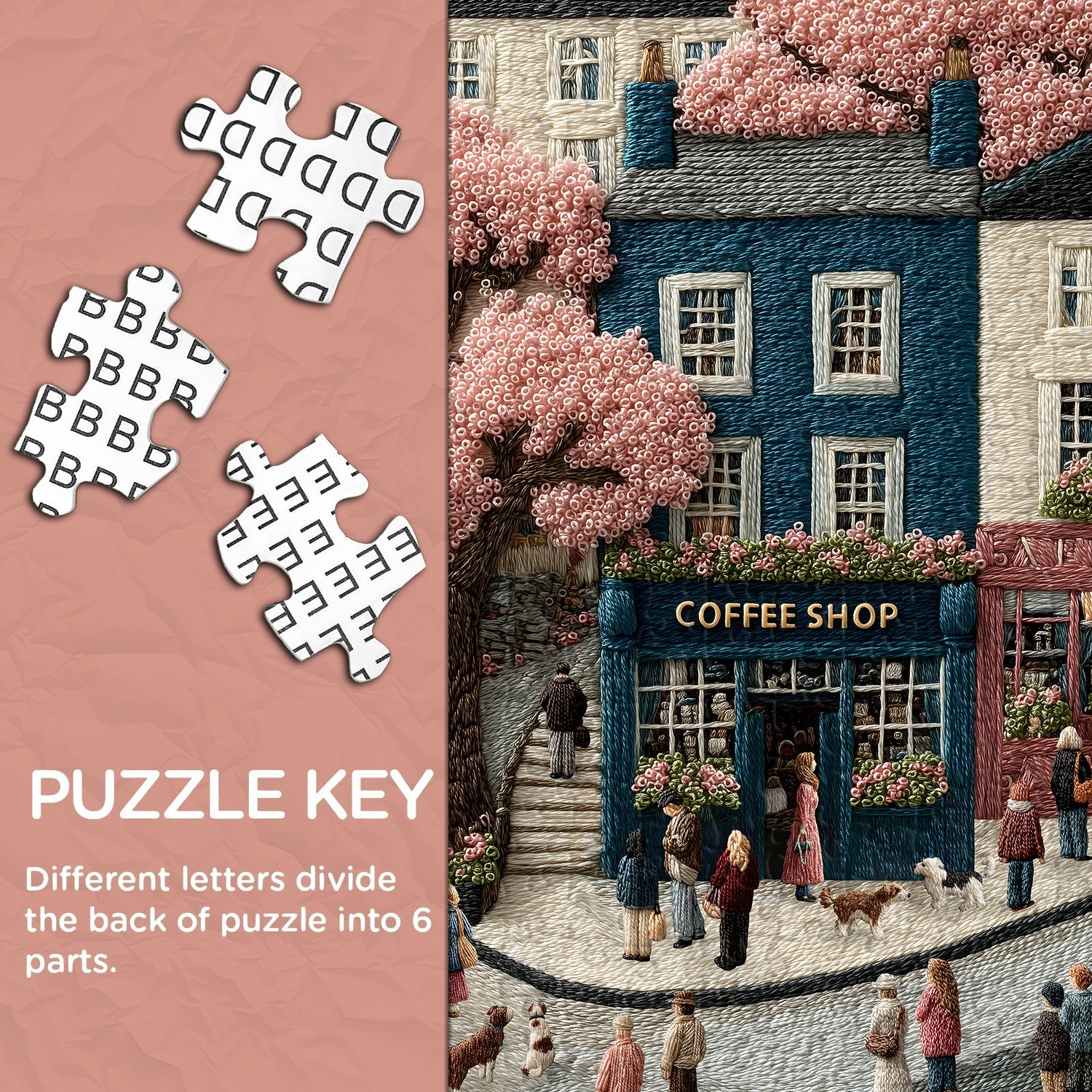 Puzzle 1000 Pièces — Rue Des Cerisiers En Fleurs