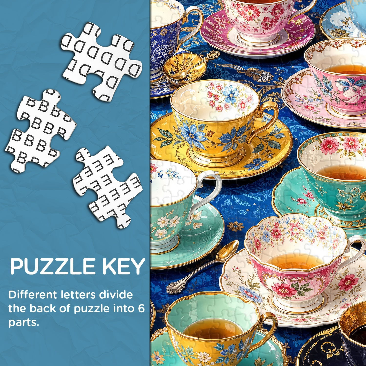 Gilded Bloom Cups Jigsaw Puzzle 1000 Piece