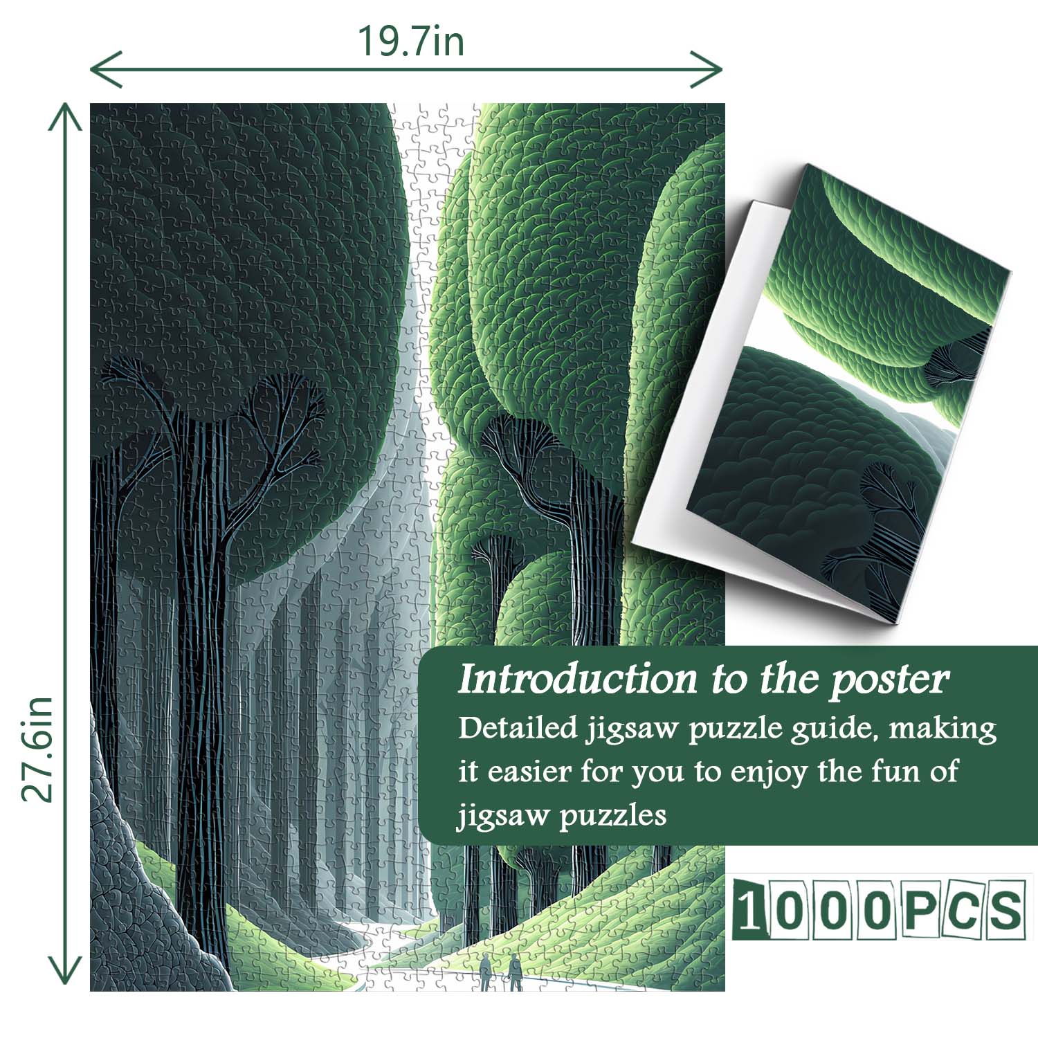 Minimalist Verdant Jigsaw Puzzle 1000 Pieces