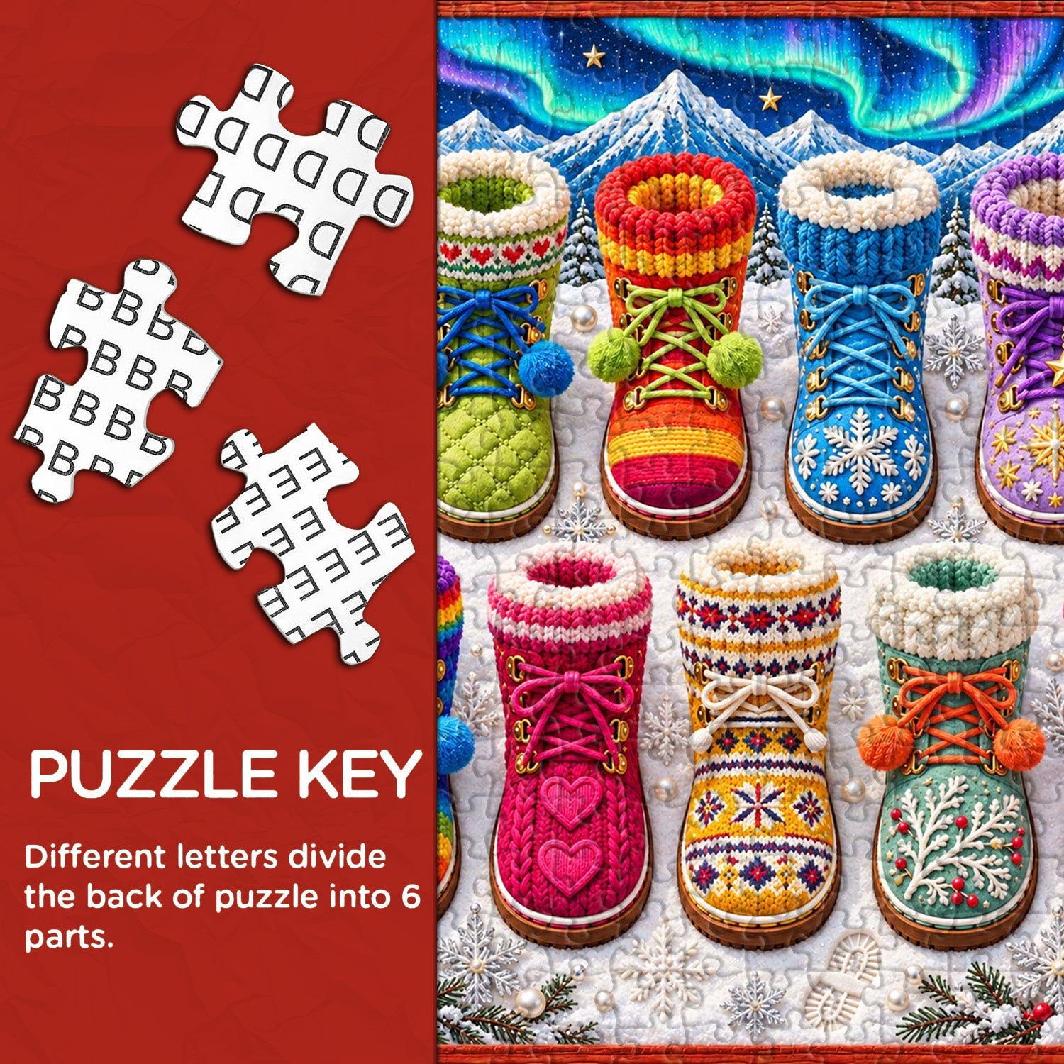 Aurora Knit Boots Jigsaw Puzzle 1000 Pieces