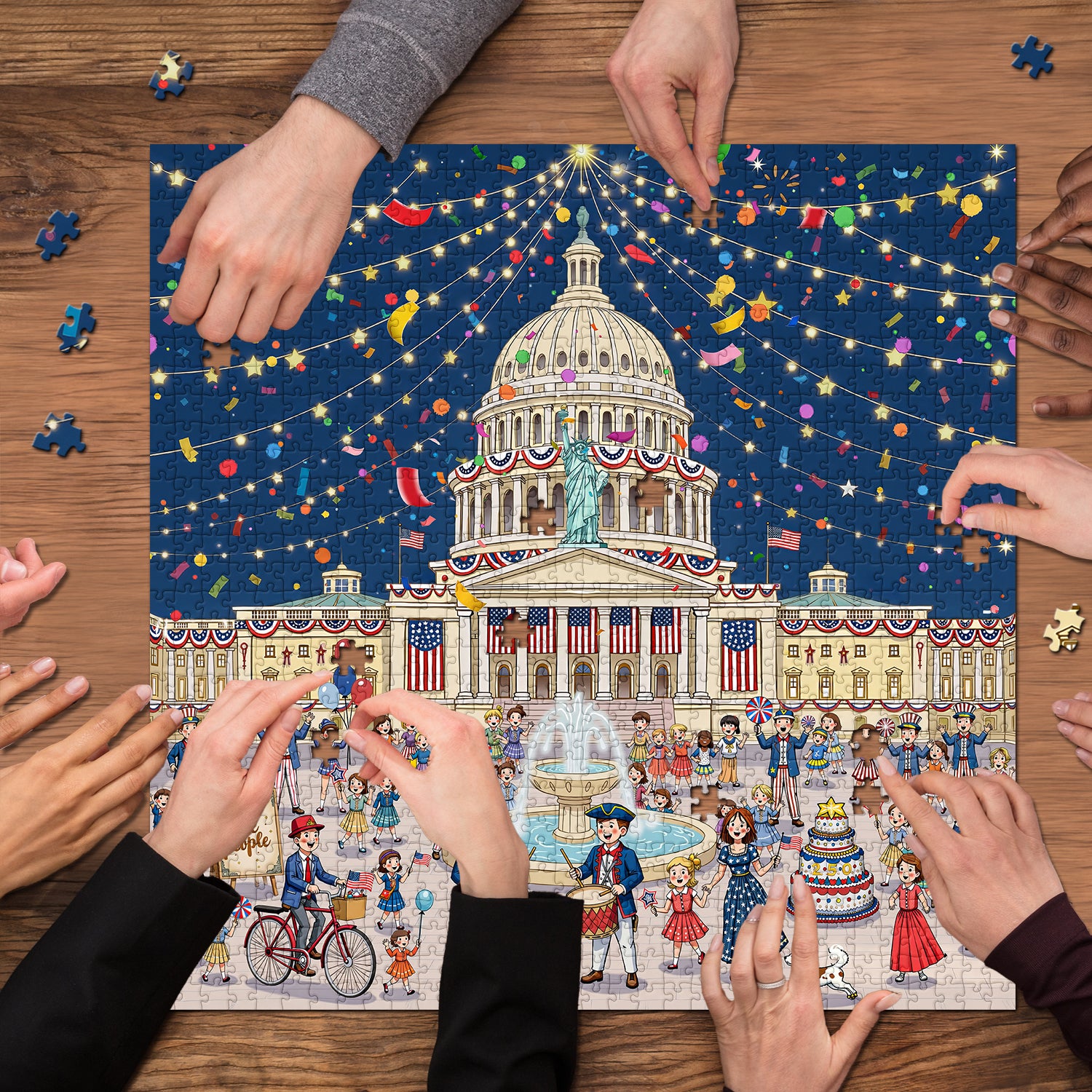 Puzzle de 1000 pièces Feux d'artifice et liberté