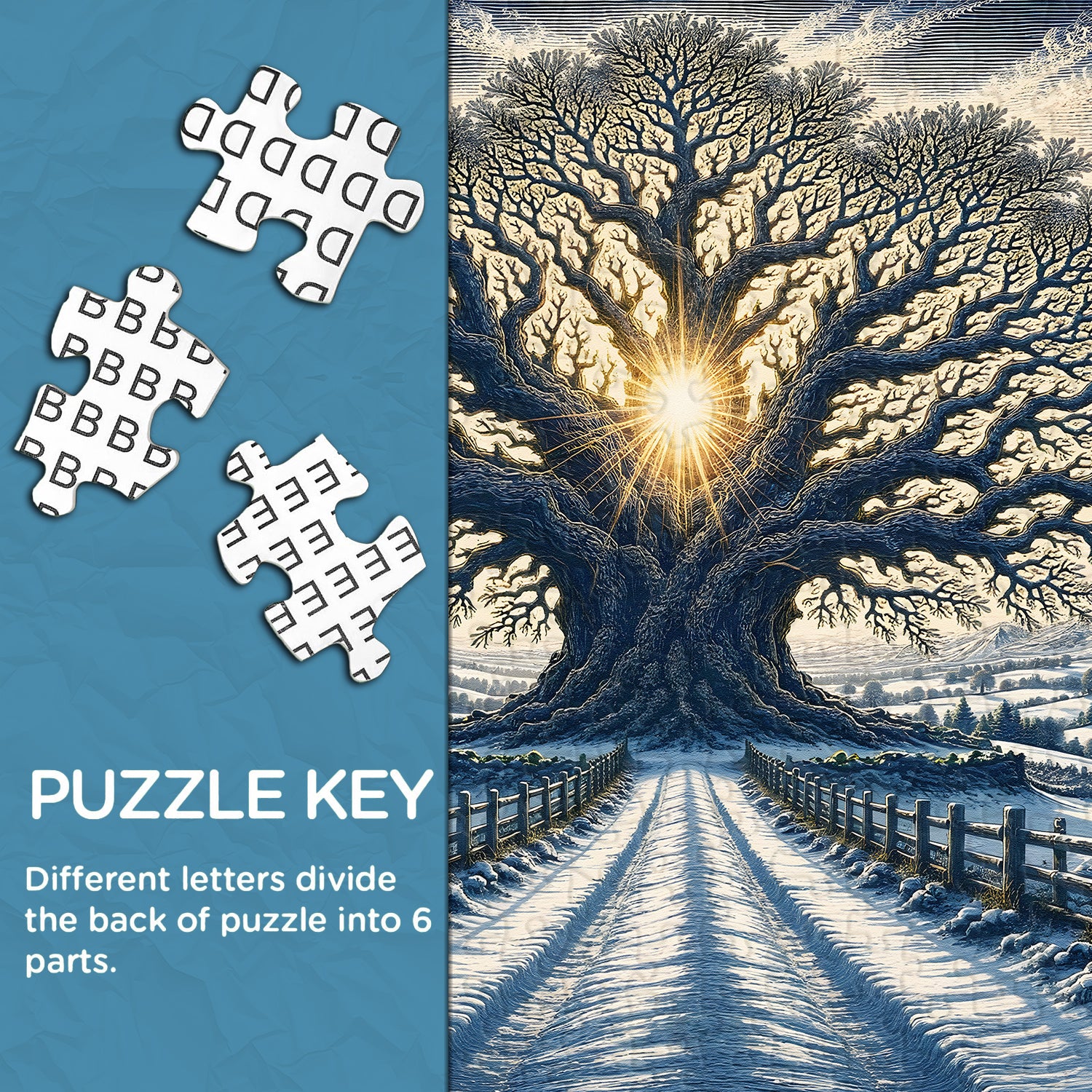 Winter Tree of Light Jigsaw Puzzle 1000 Piece