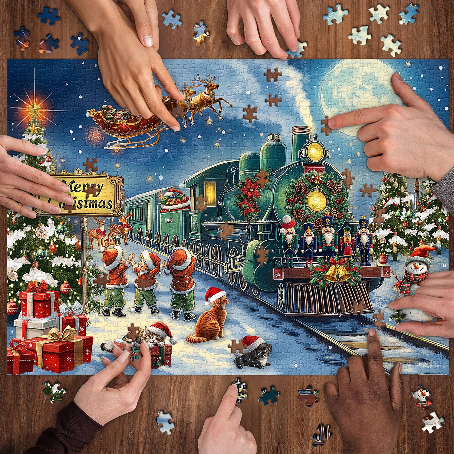 Christmas Train Jigsaw Puzzle 1000 Pieces