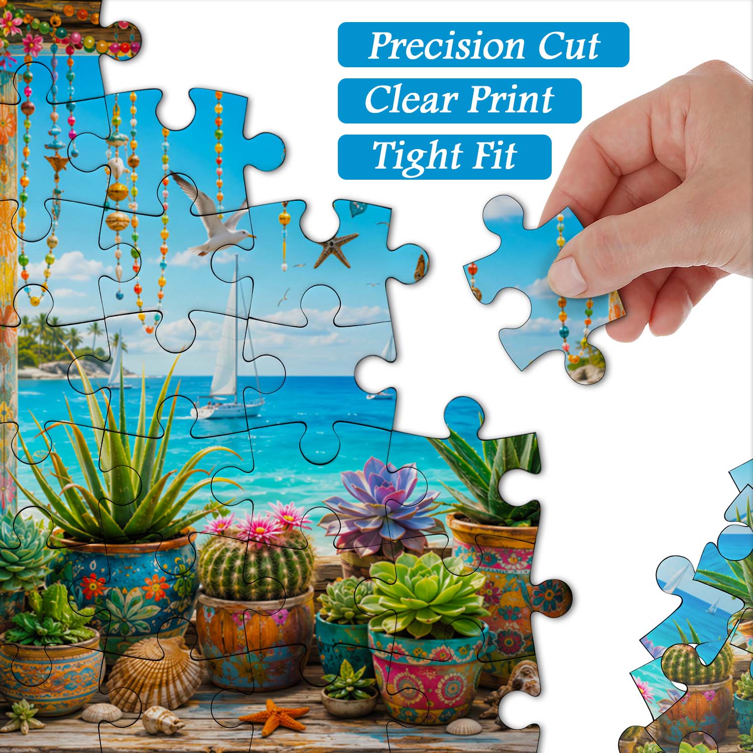 Succulent Sea Breeze Jigsaw Puzzle 1000 Piece