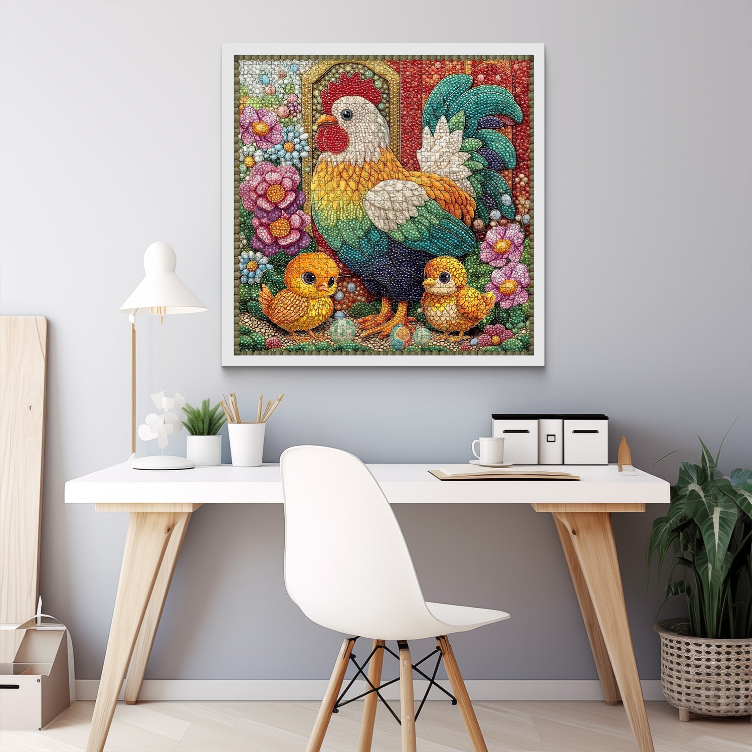 Garden with Chicks Jigsaw Puzzle 1000 Pieces