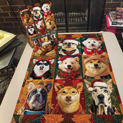 Christmas Dogs Jigsaw Puzzle 1000 Piece