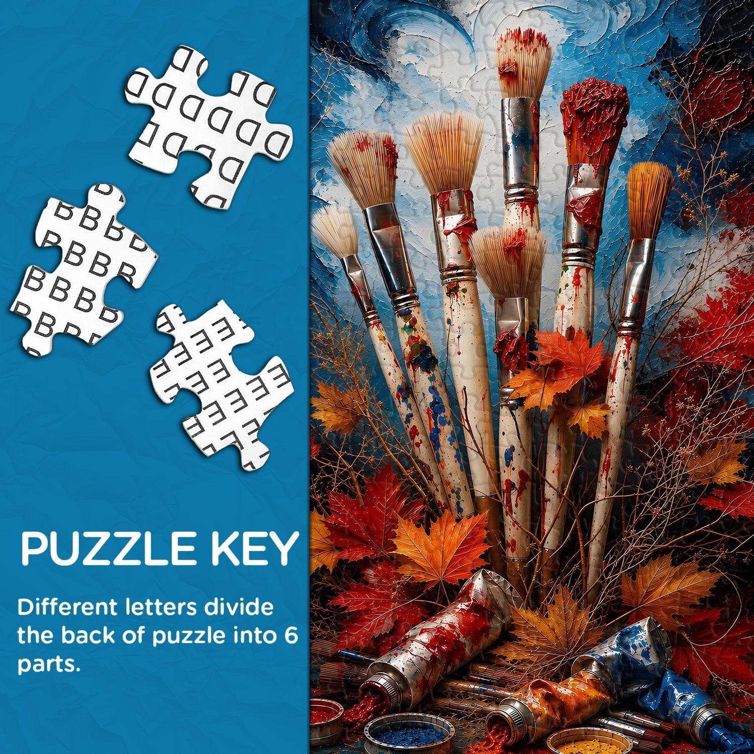 Paints Autumn Leaves Jigsaw Puzzle 1000 Pieces