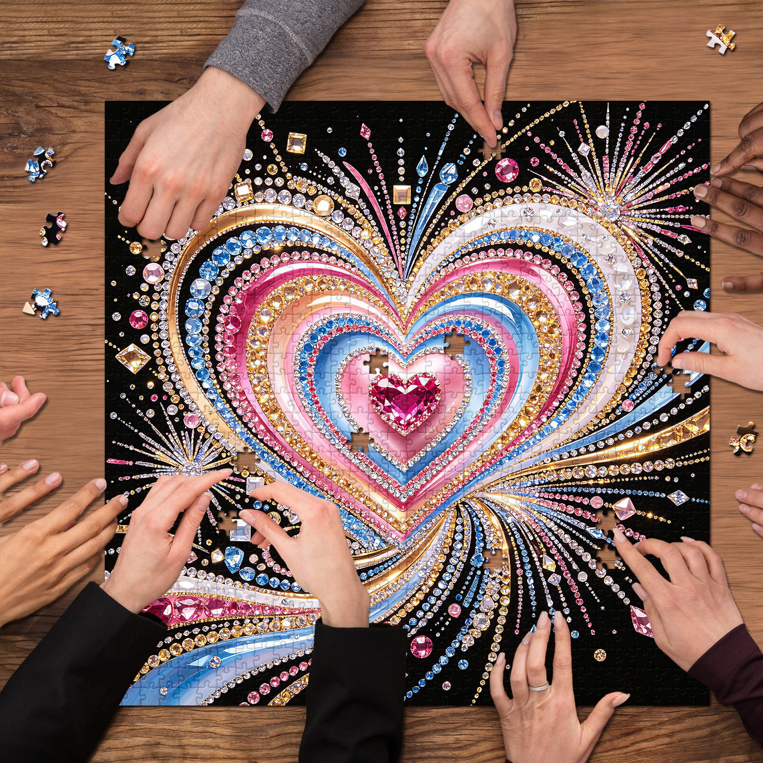 Puzzle Cœur Gemme Éblouissante 1000 Pièces