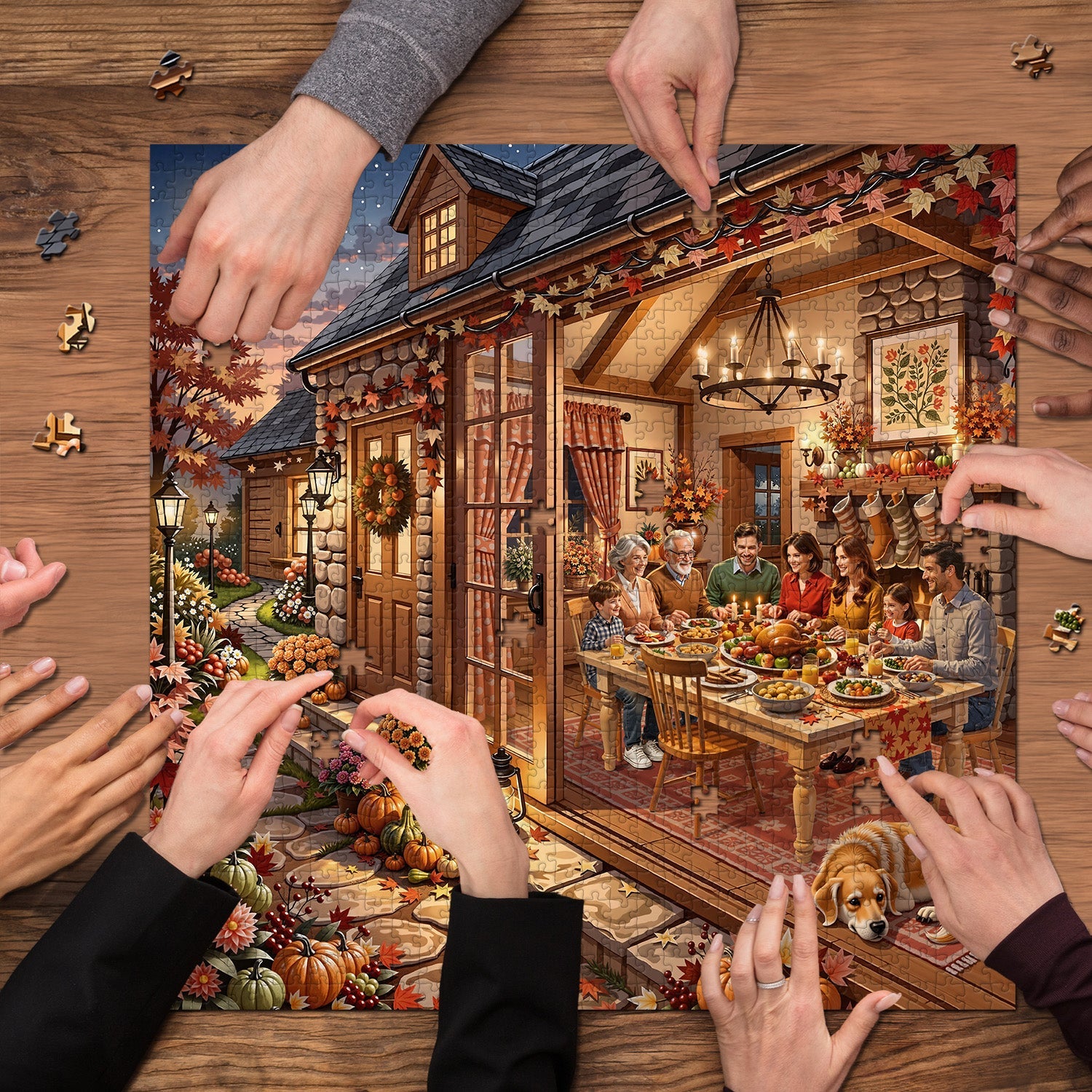 Moonlit Supper Jigsaw Puzzle 1000 Piece